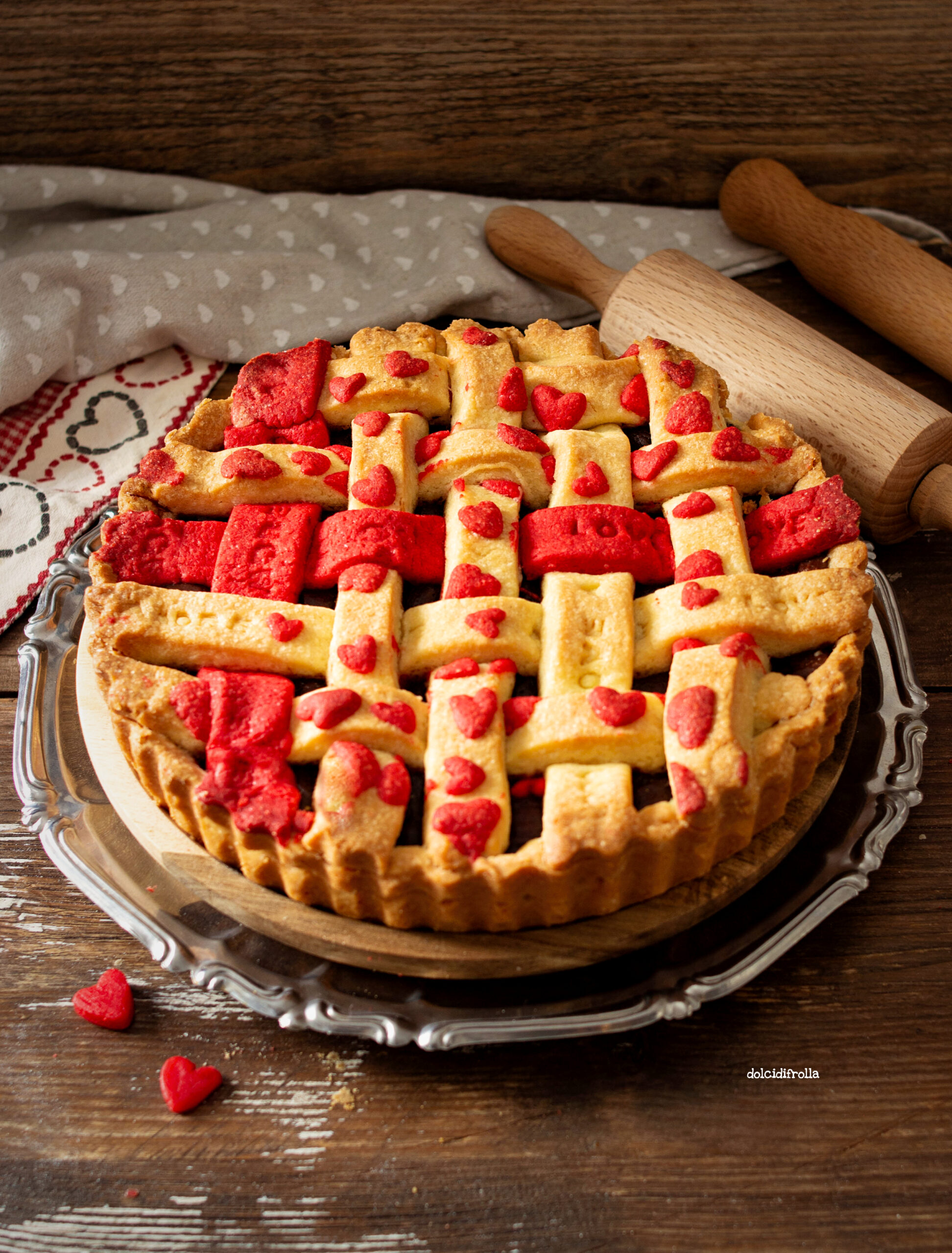 CROSTATA DI SAN VALENTINO - Dolci di frolla